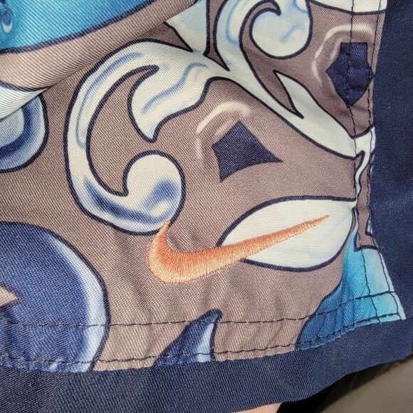 Nike Men's blue tropical print swim trunks shorts Size XL - Picture 5 of 8